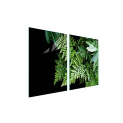 shumee Steklena zaščitna plošča za štedilnik 2x45x52 Leaf