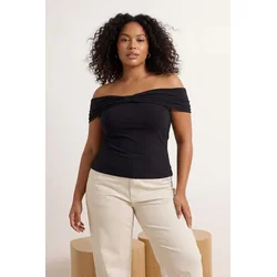 Trendyol Curve Ženska bluza Tbbss26Af00084, Crna