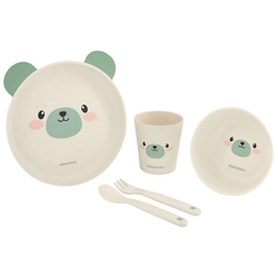 KikkaBoo Set posuđa od bambusa Bear Mint