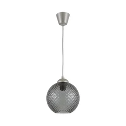 Brilagi - LED luster na sajli R GLASS 1xE27/60W/230V prečnika 18 cm srebrna/dimno-siva