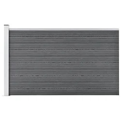 Vidaxl Vrtna ograja WPC 175x105 cm siva