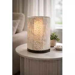 Bali - Ručni rad Stona lampa Školjka, Krem