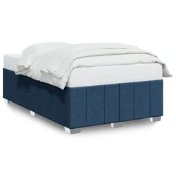 Vidaxl Posteljni okvir brez vzmetnice moder 120x190 cm blago