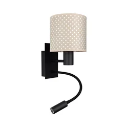Brilagi - LED fleksibilna lampa BOBO 1xE27/25W/230V + LED/3W crna/bež/tačkice
