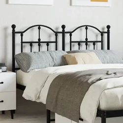 Vidaxl Kovinsko posteljno vzglavje črno 120 cm