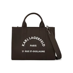 Karl Lagerfeld Nakupovalna torba Rue St-Guillaume temno rjava