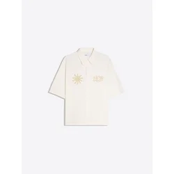 Bershka Srajca  zlato-rumena / naravno bela