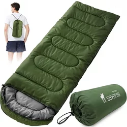 Severno Spalna vreča Mummy s kapuco SUMMER CAMP 210x75 cm zelena + prevleka