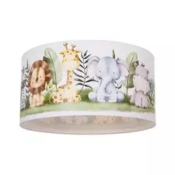 Dečije plafonsko svetlo KIDS ROOM 1xE27/60W/230V, prečnik 40 cm, motiv džungle