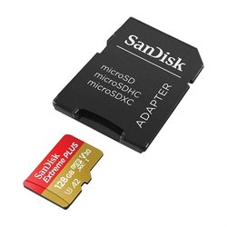 SanDisk - Spominska kartica SanDisk Extreme PLUS Micro SDXC UHS-I C10 U3, 190 MB/s, 128 GB + SD Adapter