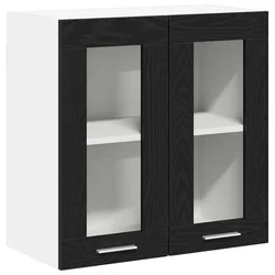 Vidaxl Viseča omarica Črna Orehovina 60 x 31 x 60 cm Konstruiran les