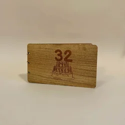 Drvena čestitka 32. rođendan, 19x16cm