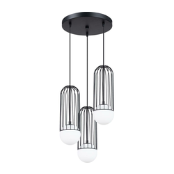 Sollux SL.1336 - Zavesni luster na sajli BRINA 3xG9/8W/230V crna