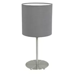 Eglo Pasteri stona lampa/1, e27, nikl/mat, siva