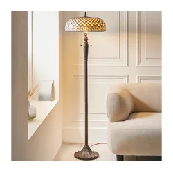 Endon 111921 - Podna lampa Tiffany MILLE FEUX, 2xE27/10W/230V, prečnik 45 cm