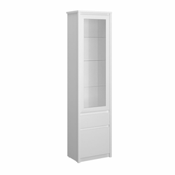 KONDELA Vitrina Erodin 1D1W1S - bela