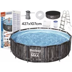 BESTWAY 5614z Bazen steel pro max set wood, filter p. 427x107cm ( 3941 )