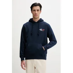 Tommy Jeans pulover s kapuco moški bombažen