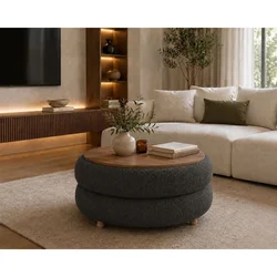 Hanah Home Venüs klub sto O 70 cm, antracit