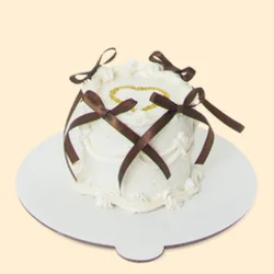 Tortica - bež retro torta - okrugla-mala