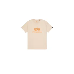 ALPHA INDUSTRIES Majica ecru / oranžna