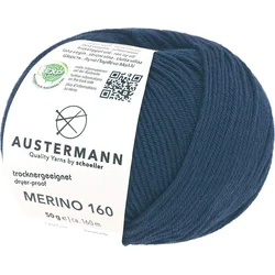 Austermann Merino 160 97610-204 Navy Pletilna preja