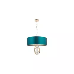 Endon 95223 - Luster na lancu 5xE27/10W/230V, prečnik 70 cm, plava/siva
