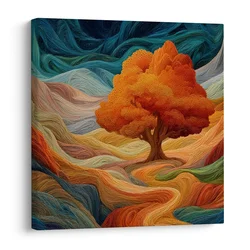 Slika pisano drevo življenja v naravi - 30x30