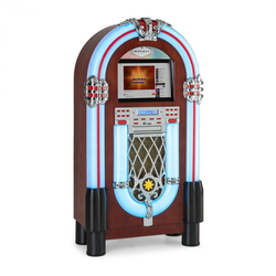 Auna Graceland Touch, jukebox, 12 "dodirna upravljačka ploča, WLAN, CD, BT, drveni izgled