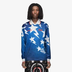 Majice adidas Lsl Star Jersey Bape Medium Blue Denim M