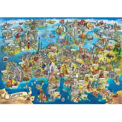 Eurographics - Puzzle Nori zemljevid Evrope - 2 000 kosov