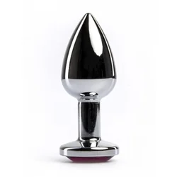 Anal butt plug metal silver