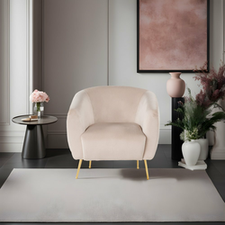 ATELIER DEL SOFA Fotelja Eses Beige Wing