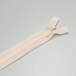 ARTFABRIC STORE Skriveni rajsferšlus, Tip 3, 60 cm, Bež