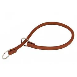 Waudog SOFT - usnjena zatezna ovratnica RJAVA 70cm