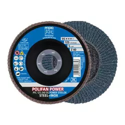 PFERD Polifan - lepezasti brsuni disk SG perfomansi PFC 125 Z40 Power Steelox