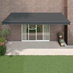 Tenda na uvlačenje antracit 5 x 3 m od tkanine i aluminija