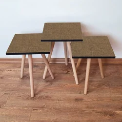 Hanah Home Set klub stočića 3Shp245, 3 komada, Svetlozelena