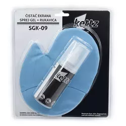 Čistač ekrana sprej gel+rukavica Kettz SGK-09