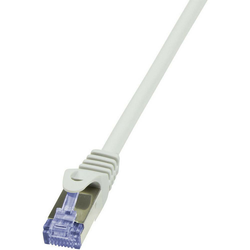 LogiLink RJ45 omrežni priključni kabelCAT 6A S/FTP [1x RJ45-vtič - 1x RJ45-vtič] 5 m siv negorljiv