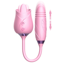 Martinella Martinella Double Tongue Cliris Stimulator and Thrusting Egg Pink