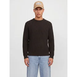 JACK & JONES Pulover JJJAXON temno rjava