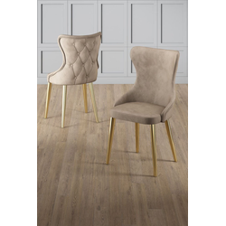 HANAH HOME Set stolica (4 komada) Alpa Cappuccino Gold