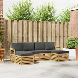 Setovi sofa 6 pcs Bijela i antracit 249 x 122,5 x 73 cm