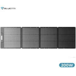 BLUETTI PV200 prenosni solarni panel, 200W moč, polnjenje polnilnih postaj, zložljiva oblika, stojalo, ročaj, UV odpornost, IP65 vodoodpornost, ETFE prevleka, MC4 konektor, črn