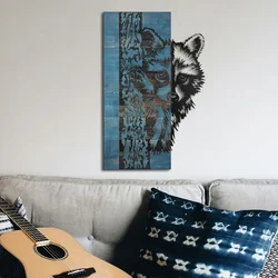 Whispering Timber -1 - Blue, Black BlueBlack Decorative Wooden Wall Accessory
