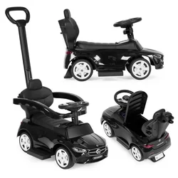 ECO TOYS Guralica Mercedes C CLASS sa interaktivnim volanom i ručkom, crna