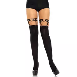 Leg Avenue Dual Strap Heart Garters 2332 Black