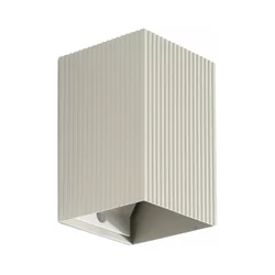 FARO 40536 - Zidna svetiljka SOLE 1xGU10/8W/230V, siva, rebrasta, uglasta
