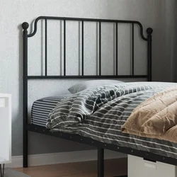 Vidaxl Kovinsko nadomestno vzglavje črno 100 cm